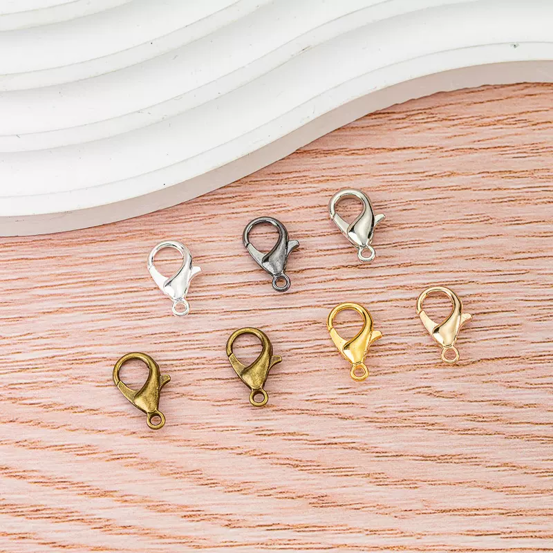 厂家电镀锌合金龙虾扣多规格手链项链连接扣尾链扣手工饰品配件