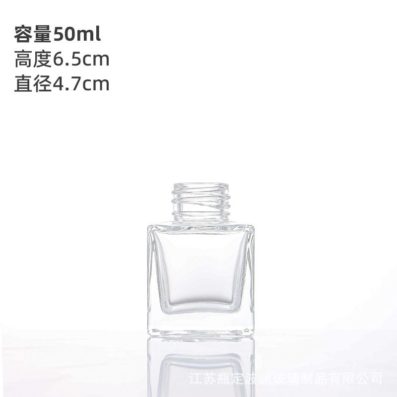 Botella de aromaterapia de 50 ml en stock con envío gratis, botella vacía transparente, botella difusora de ratán, botella para aceites esenciales, botella de aromaterapia sin llama.