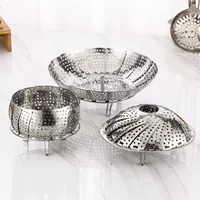Складная пароварка‑корзина из нержавеющей стали, телескопическая, Small/Medium/Big