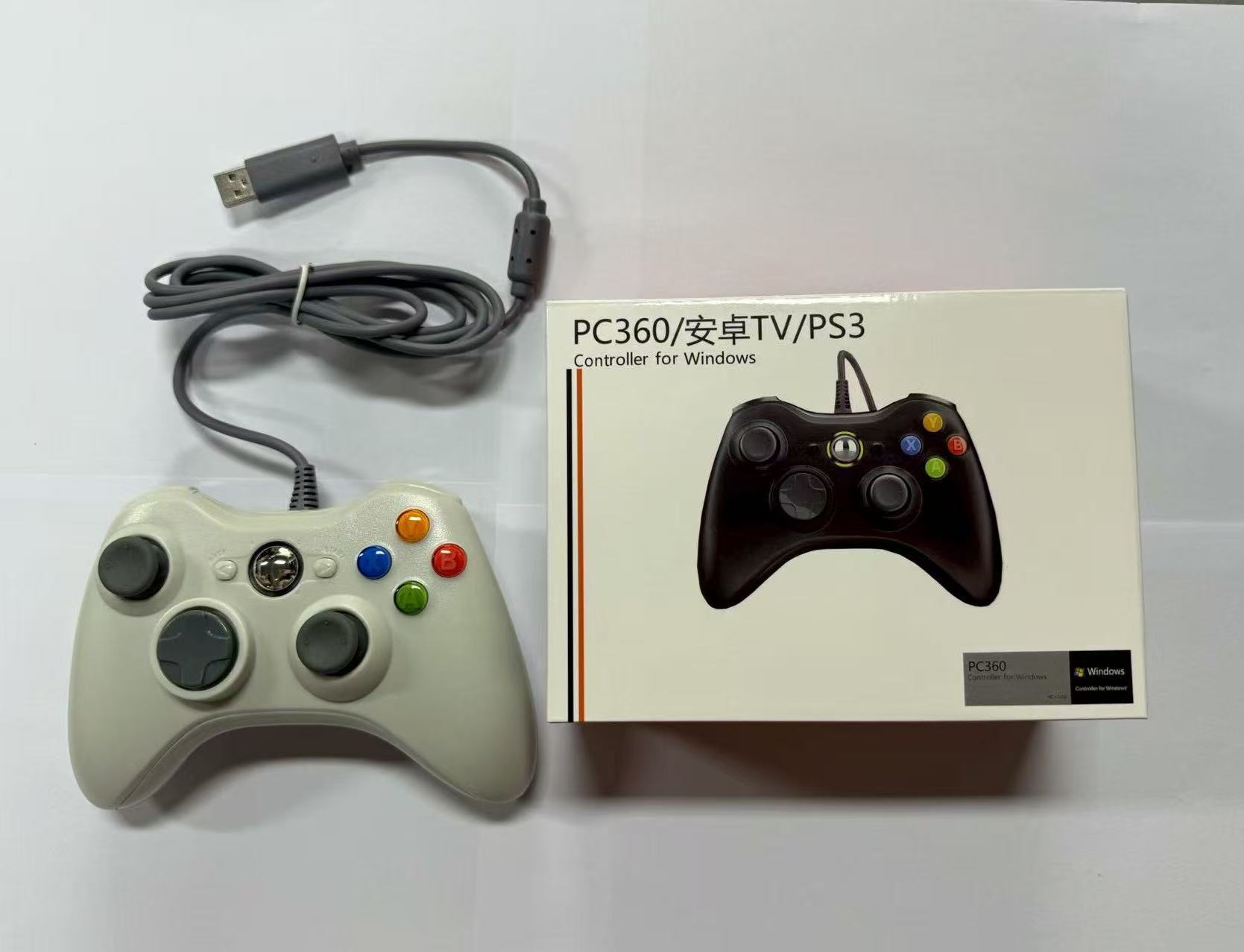 Venta directa de fábrica XBOX360 Gamepad computadora con cable Steam multifunción sin accionamiento Vibración Gamepad