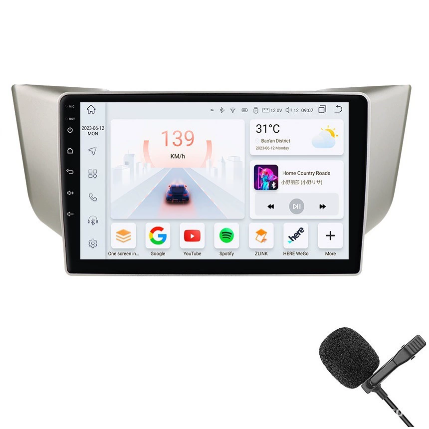 Подходит для Lexus RX 2003–2009 — умная 9-дюймовая автомобильная GPS-система с Bluetooth и Wi‑Fi, все-в-одном