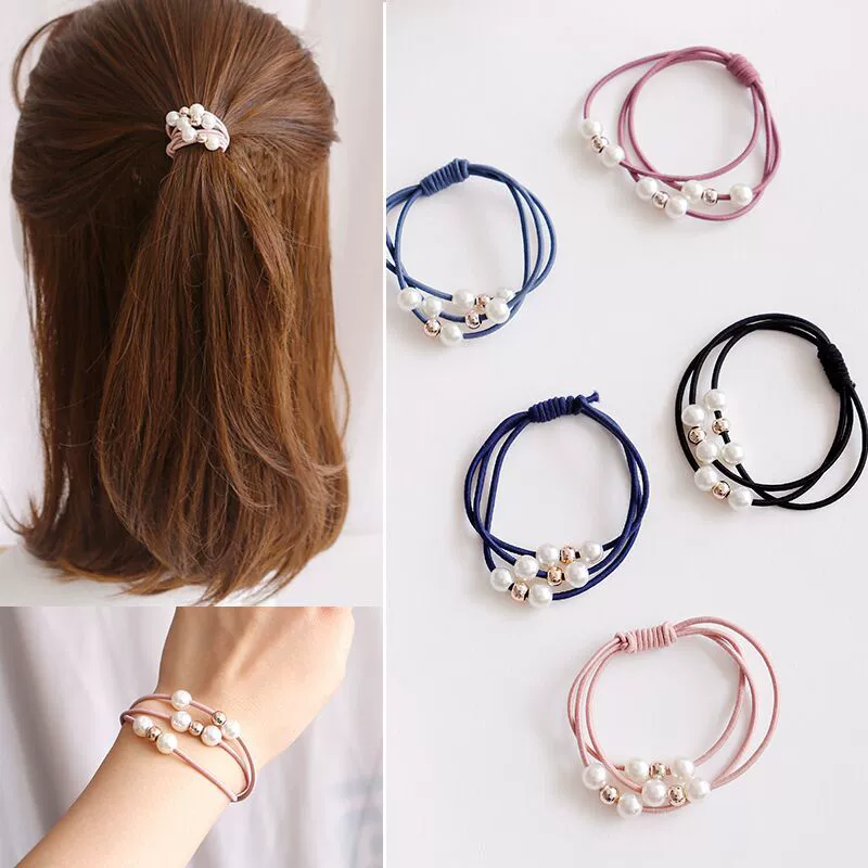 Свежая безвредная веревка для волос от pearl для взрослых, корейский стиль, не повреждает волосы