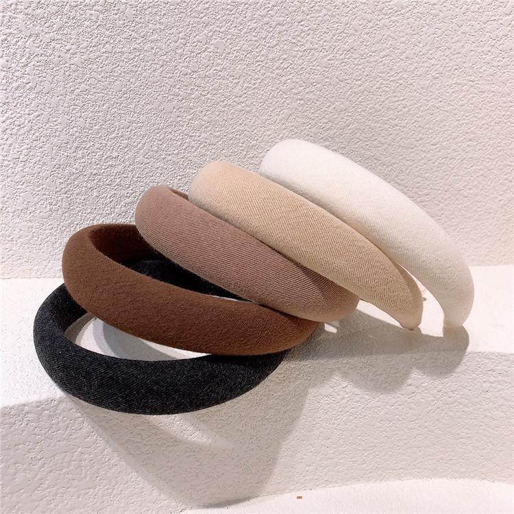 New Autumn/Winter Korean Style Wide Sponge Headband High Crown Face Washing Press Hair Headband for Girls, Influencer Hair Accessory