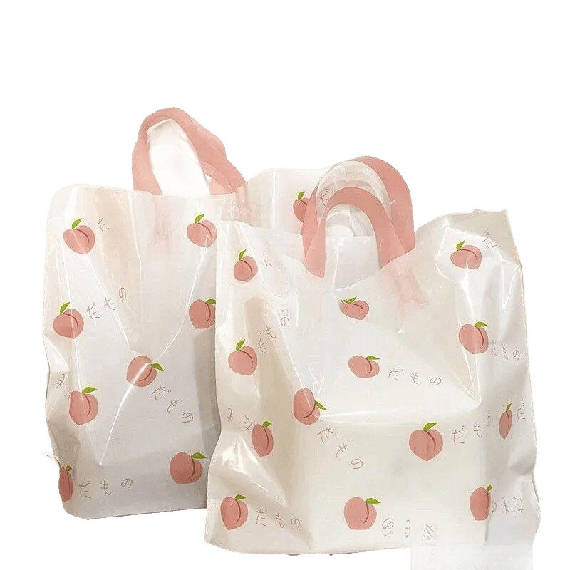 衣料品店バッグポータブルビニール袋夏のピーチ新鮮な誘惑プラスチックショッピングバッグ化粧品バッグ送料無料|undefined