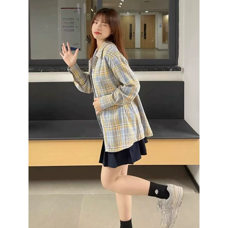 Допамин легкая экстравагантная клетчатая рубашка высокого класса