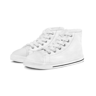 One Piece Pattern Custom Children's High Top Canvas Shoes Kindergarten Indoor Cloth Shoes for Boys and Girls Korean Style