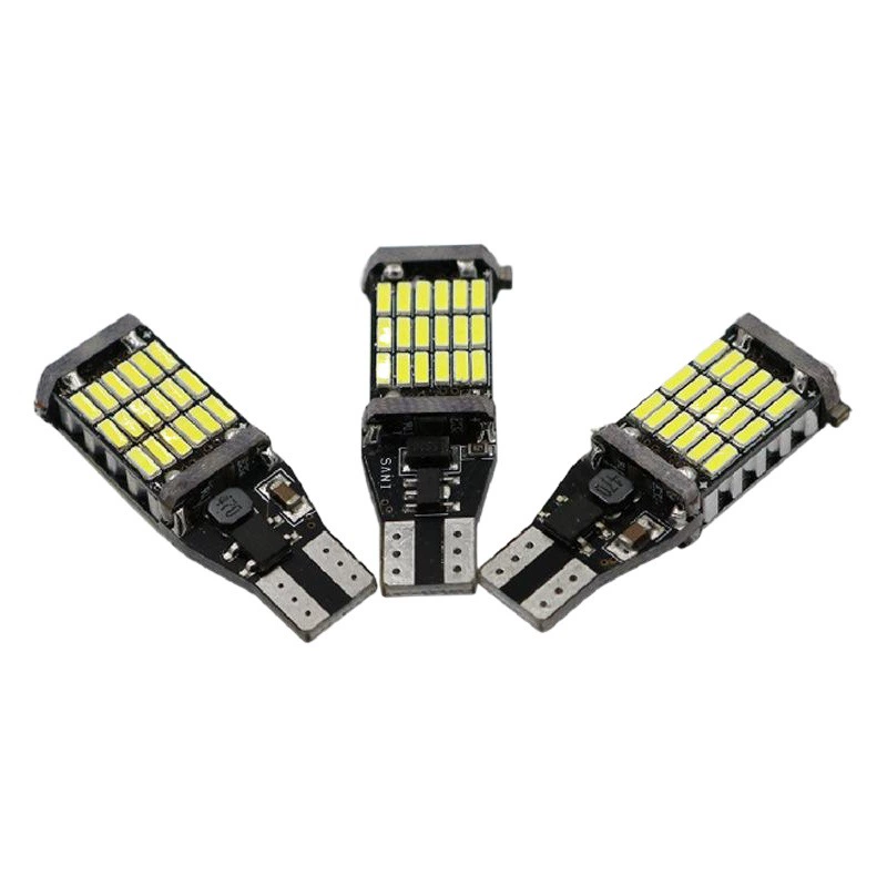 Автомобильный светодиодный фонарь заднего хода декодирование T15 4014 45SMD указатель поворота T10 45 лампа для чтения