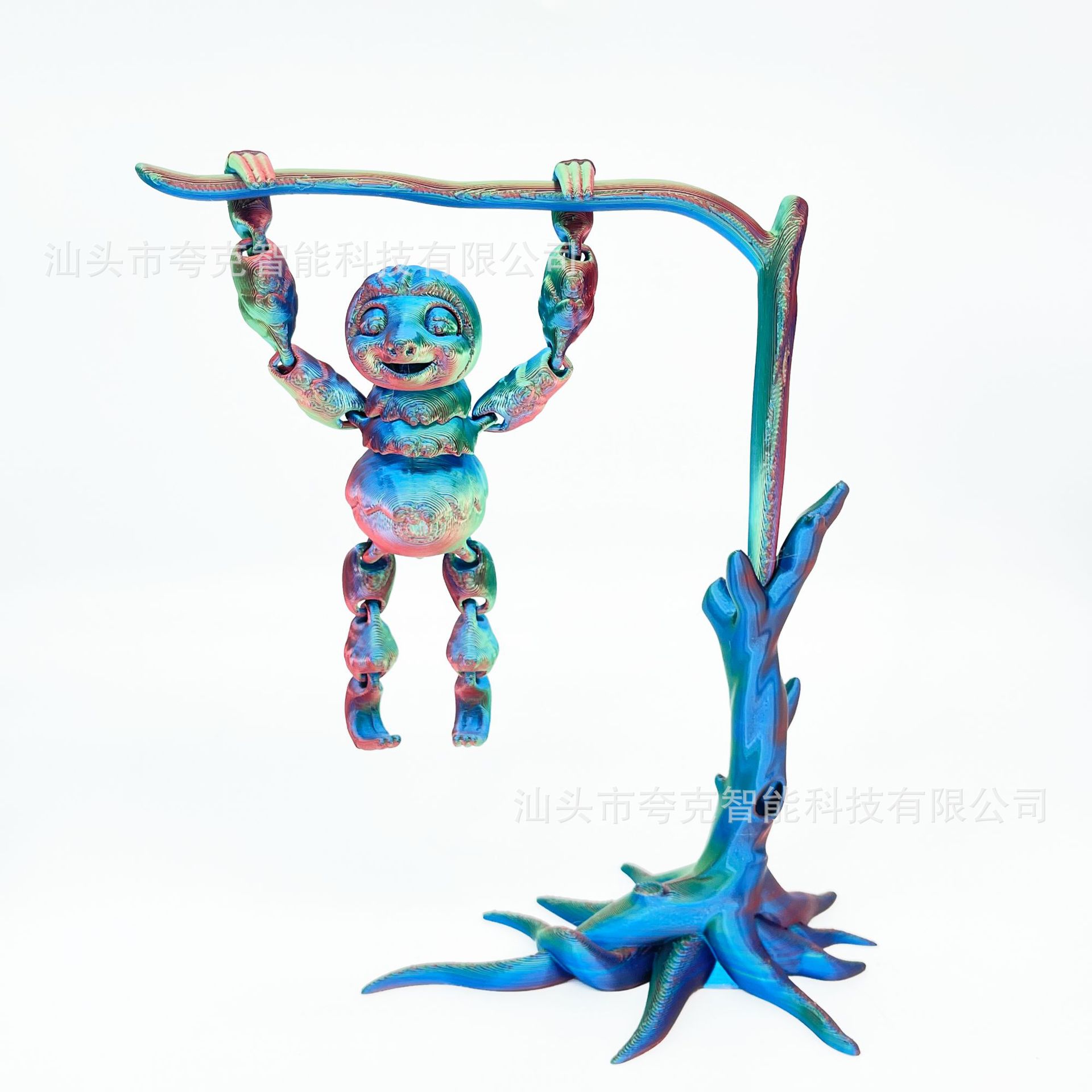 小克3D打印树懒关节可动一体成型自由摆动益智礼物摆件跨境热款