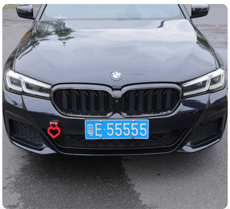 Cross-border automotive exterior modification round triangular hook and loop racing personalized trailer hook adhesive type universal car accessories
