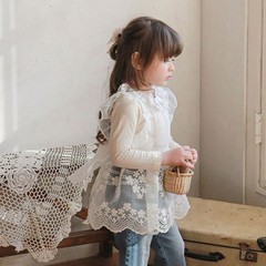 2024 Spring Strawberry Sugar Korean Children's Dress Girl Princess Dress Lace Vests Backless Skirt