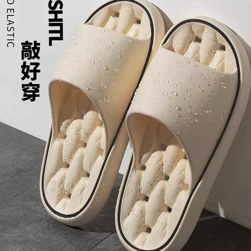2025 новых летних домашних тапочек для пар, мужские быстросохнущие тапочки для ванной, женские домашние тапочки с вырезом для защиты от протечек
