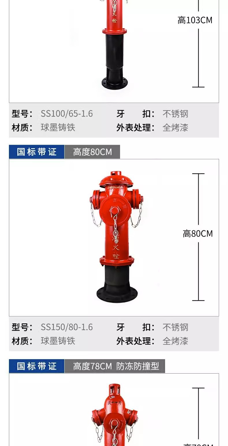 消火栓SS100/65-1.6地上式消防栓室外地下栓防撞型栓调压国标高压-阿里巴巴