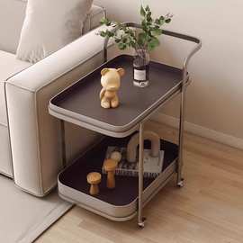 现代简约可移动茶几小推车收纳储物床旁边几沙发高级感轻奢角几
