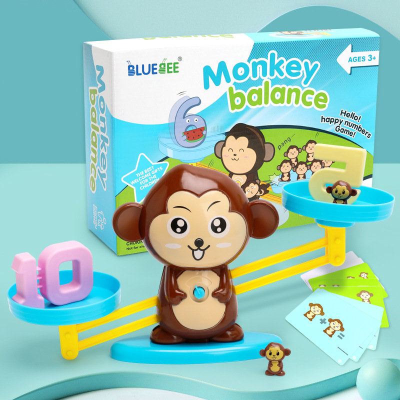 Equilibrio educativo juguete rodando bar mono adición y resta juego de equilibrio kindergarten enseñanza props escala Tianping