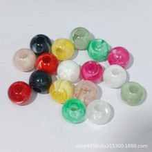 厂家直销亚克力珠子大孔双色光云彩大圆珠服装鞋饰包包装饰品配件