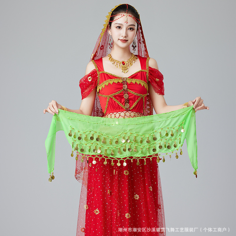 メーカー卸売りベリーダンス腰封腰鎖インドダンス腰巾ダンス演技服腰飾り手作り金貨公演|undefined