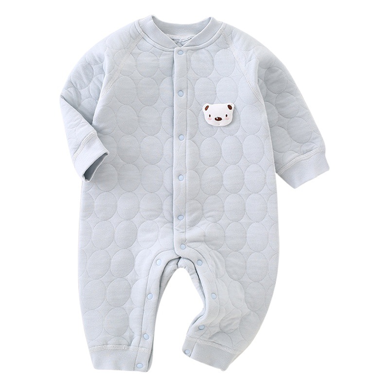 Ropa de bebé recién nacido primavera y otoño tipo A mono hombres y mujeres bebé algodón clip de algodón algodón cálido mameluco de bebé