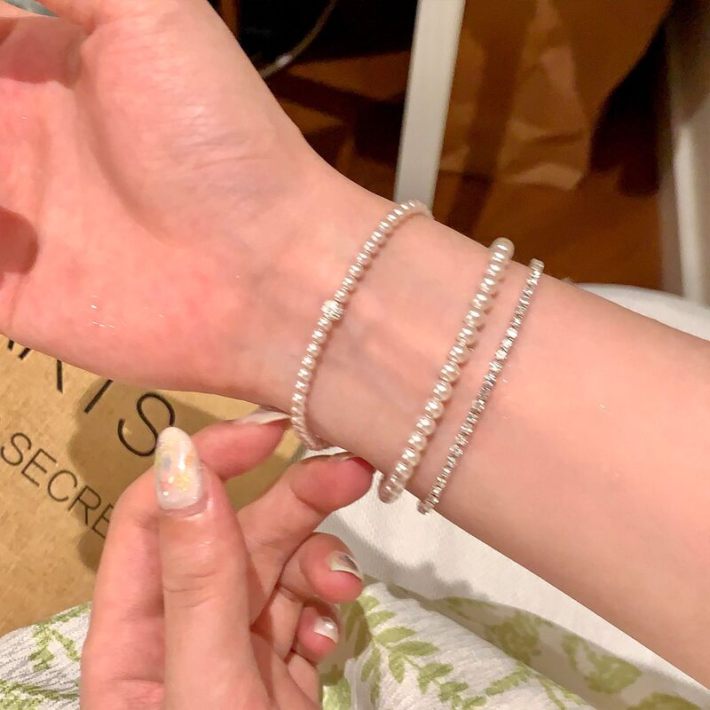韩系超闪曼塔玫瑰珍珠双层手链女轻奢高级感小众叠戴配饰手串手饰|undefined