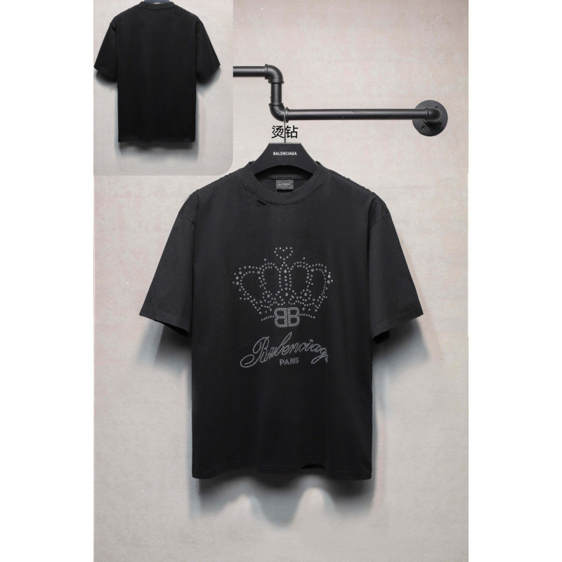25ssクロスボーダー高品質タワーテーププリントレタードダメージ半袖Tシャツゆったり万能ワンピース卸売|undefined
