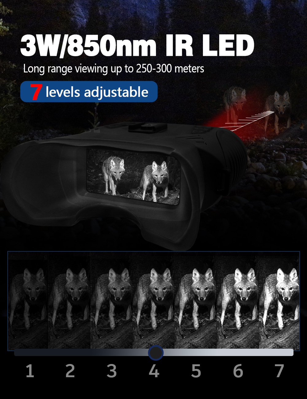 DT69 Kopfmontierte Vollfarb-WIFI-Nachtsichtbrille mit 2,5K Video-Nachtsichtfernglas GPS optional für Jagdcamping – Detail 6