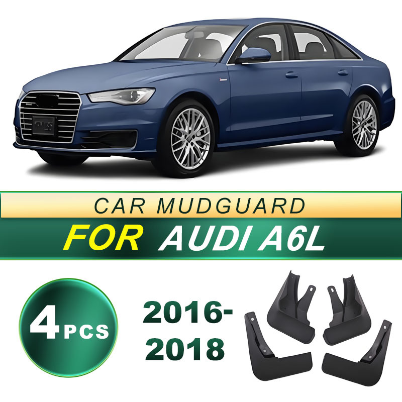 Aplicable a 2016 - 2018 Audi A6L AUDI automóvil anti-splash placa de barro de goma blanda para la modificación de la piel de barro
