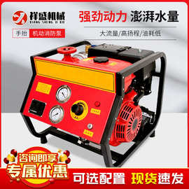 高扬程移动灭火消防泵防汛柴汽油机手电启动抽水泵手抬机动消防泵