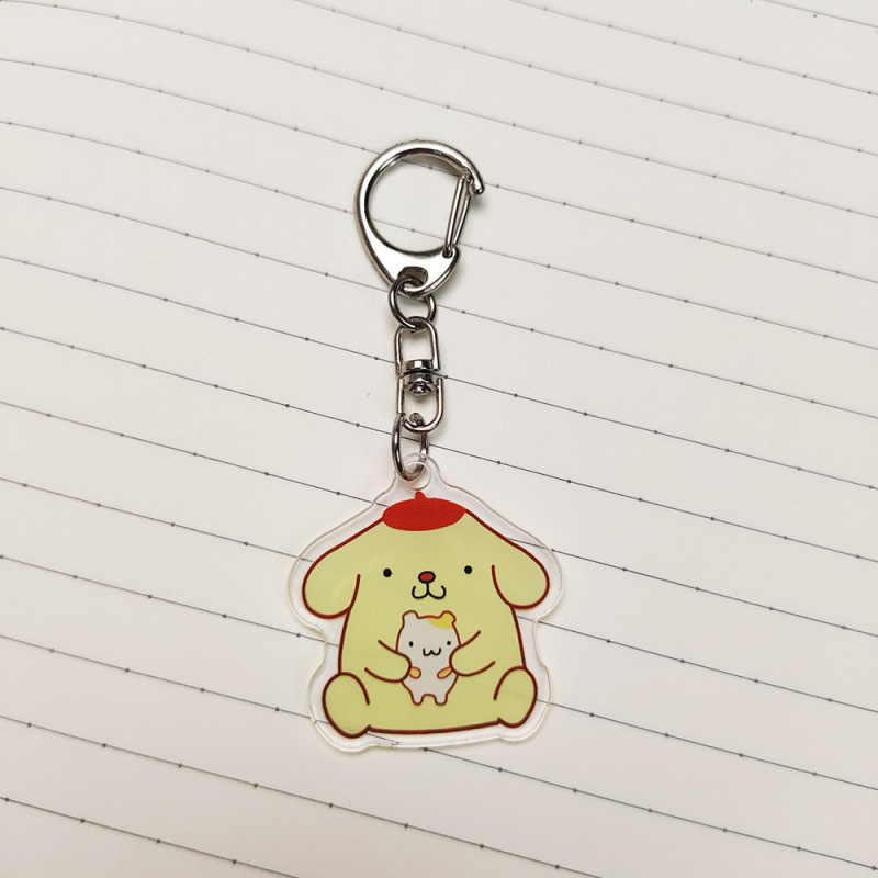 メーカー卸売りの爆発的なアクリルストラップ日系アニメかわいい筆袋バッグ小ストラップ学生のキーホルダー飾り|undefined