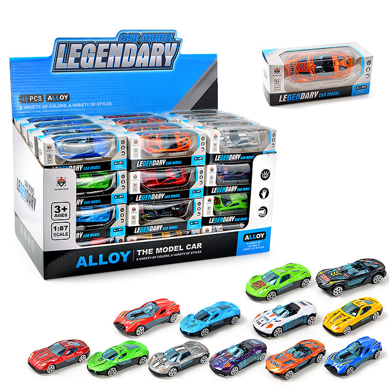 子供合金滑走玩具レーシングスポーツカー国境を越えた英語シミュレーションミニポケット車1:87モデルセット|undefined