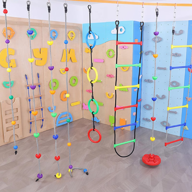 幼儿园户外荡秋千悬挂吊儿童体能训练平衡室内家用攀爬绳感统玩具