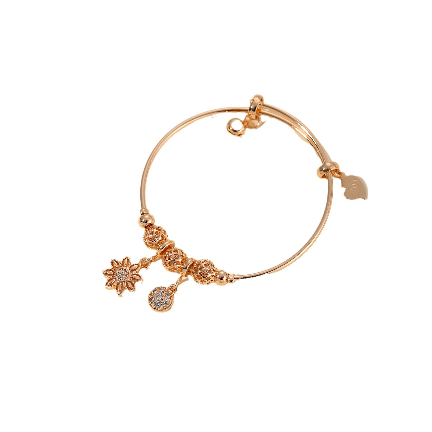 Selección transfronteriza pulsera joyería de moda 2024 nueva joyería de estilo de flor de mujer diseño de pulsera de botón vivo