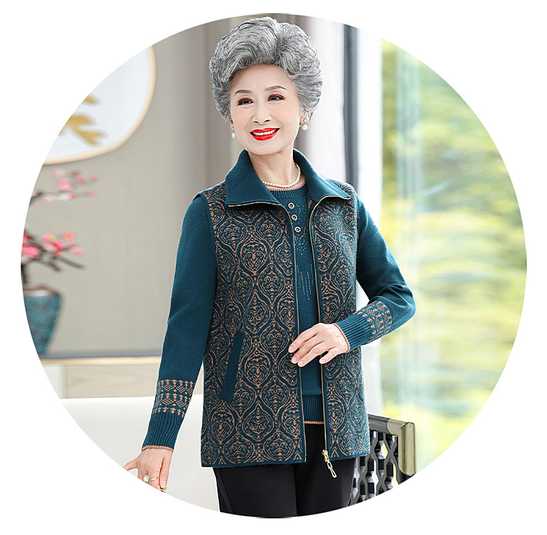 E6033 940K ÁO LEN NỮ TAIRYA BIG SIZE NGOẠI CỠ CẢ BỘ 2 MÓN MÙA XUÂN THU ĐÔNG TRUNG NIÊN THỜI TRANG NỮ G03 SẢN PHẨM MỚI