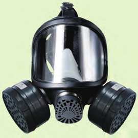 双滤毒罐防毒面具大视野 带饮水装置防毒全面罩自吸过滤式MF15