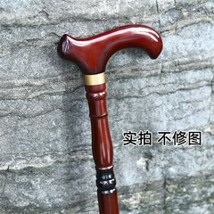 Elderly people's crutches, solid wood one-piece crutch, wooden cane, four-legged faucet, wooden lightweight eight-stick anti-slip mountain climber