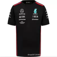 2024, трансграничная F1, новая летняя Горячая Распродажа, мужской гоночный костюм Mercedes-Benz с короткими рукавами, с круглым вырезом, быстросохнущая Повседневная футболка с лацканами