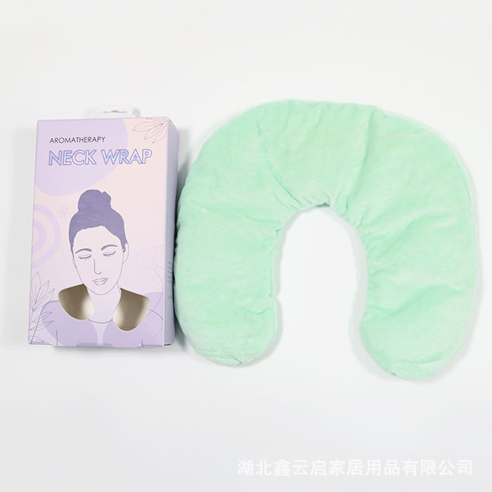 Clay Beads Aromatherapy Neck Hot Compress Neck Scarf Can Be Customized with Inner Liner Packaging Microwave Heating Neck Scarf Source Factory