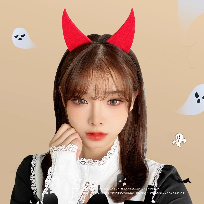 万圣节暗黑搞怪头箍派对cosplay扮演道具头箍小恶魔南瓜发夹发饰|undefined