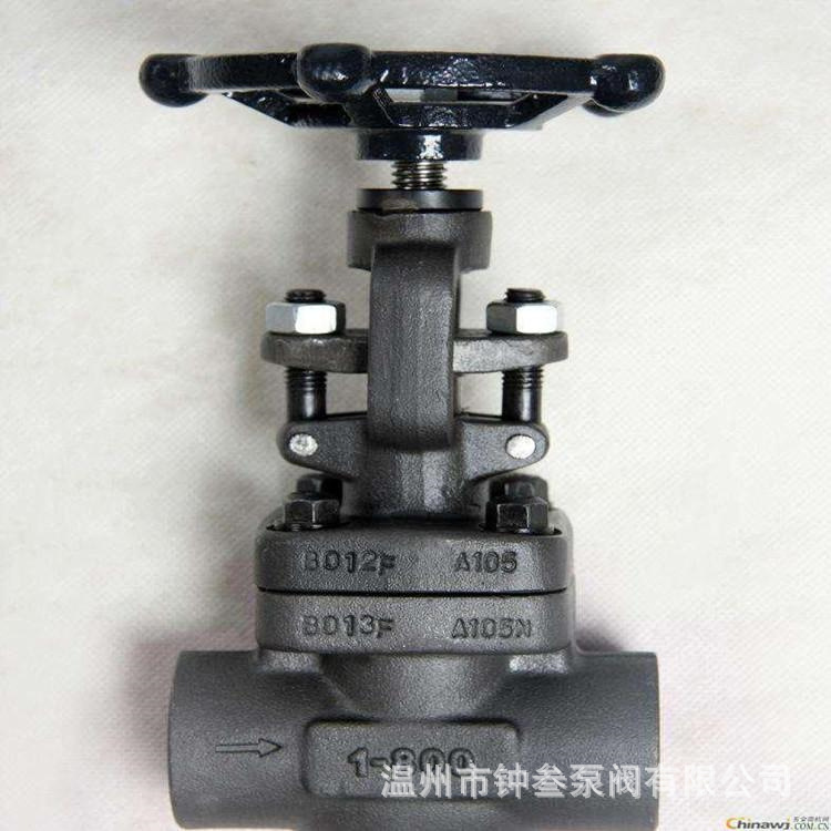 加长管锻钢闸阀 Z61H-1500LB 高压美标锻钢焊接闸阀 黑皮锻钢闸阀