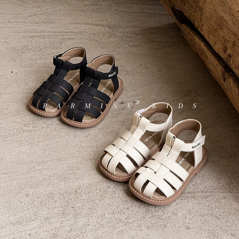 Детские простые сандалии Летние новые мужские и женские детские мягкие ботинки Пляжные ботинки Детские римские ботинки