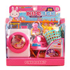 One word pink rabbit girl over everywhere, children toy mini washing machine, electric iron 17119