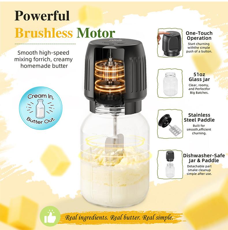 1.5L Butter Mixer Amazon Best Seller Electric Mixer Kitchen Breakfast Large Capacity Butter Mixer
