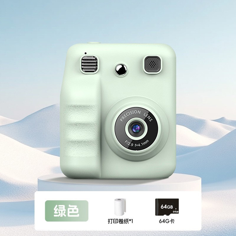 Nueva cámara instantánea transfronteriza, cámara de impresión térmica para niños Polaroid portátil, regalo del día del niño