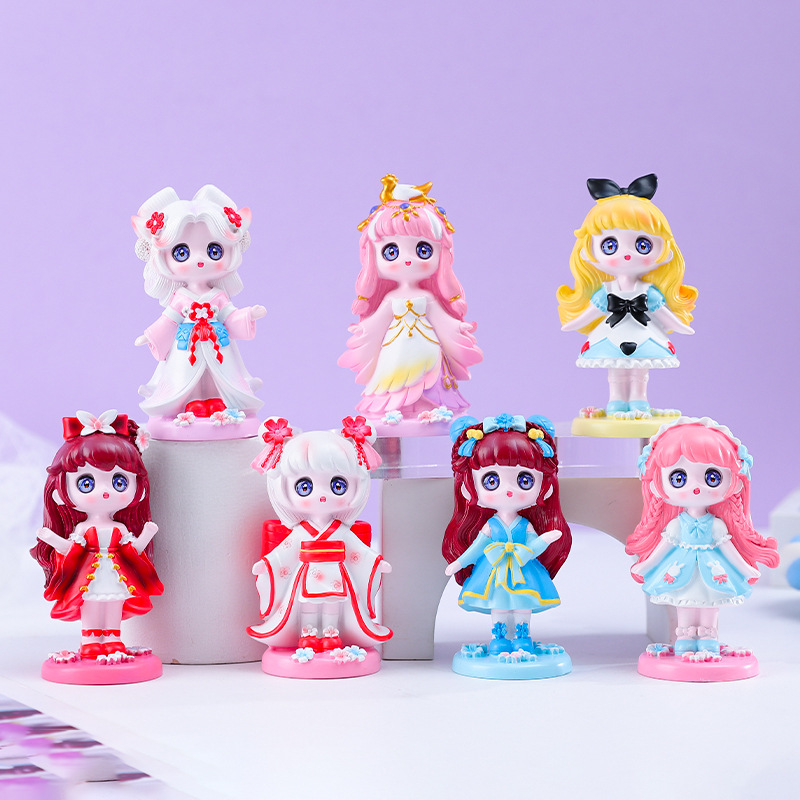 Las celebridades de Internet tienen el mismo estilo, súper dulce y lindo loppy, juego de moda, caja ciega, periféricos de mano, regalos de cumpleaños para amigos