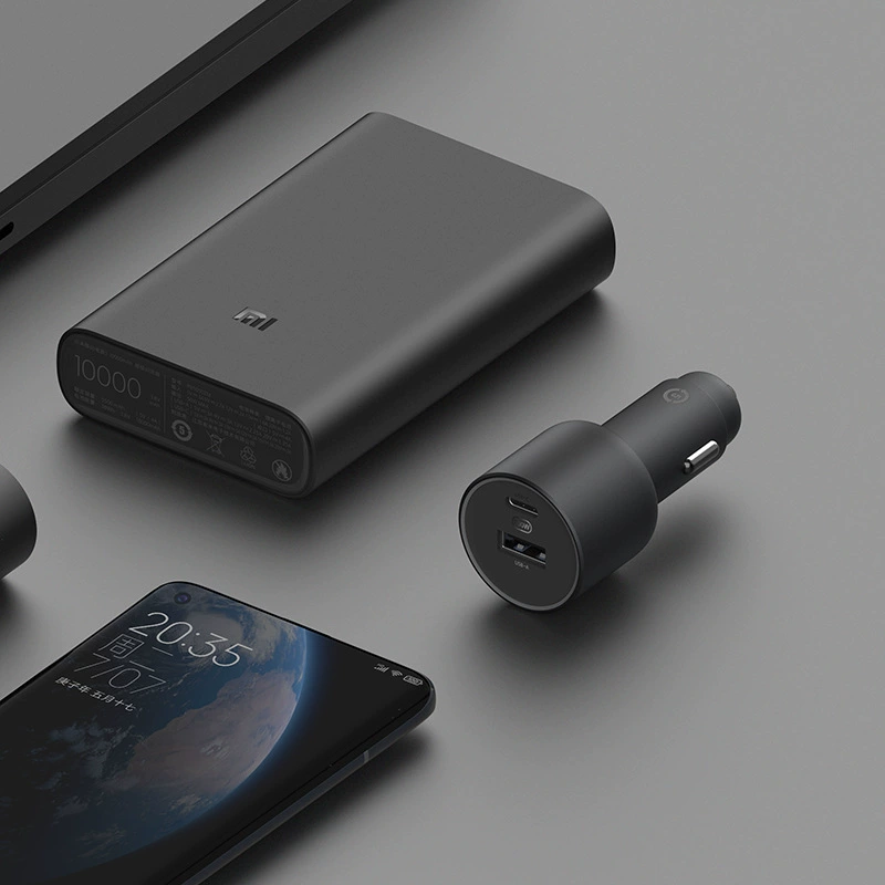 Xiaomi автомобильное зарядное устройство быстрая зарядка версия 1A1C многофункциональная одна в две 5A быстрая зарядка 100W высокая мощность автомобильная принадлежность