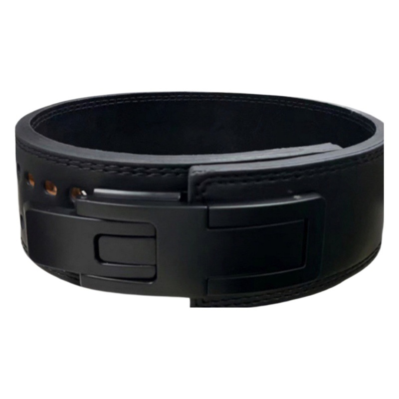 Cinturón de Fitness de piel de vaca para levantamiento de pesas, sentadillas, peso muerto, protección de cintura, equipo de protección deportivo, levantamiento profesional con hebilla rápida