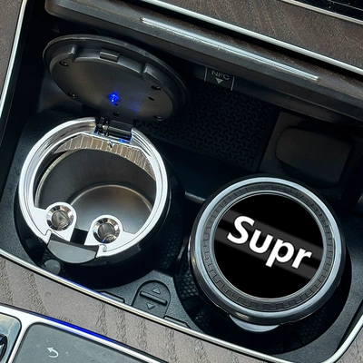 Multifunctional Ashtray with Stainless Steel: Car ashtray - supr-one-pack