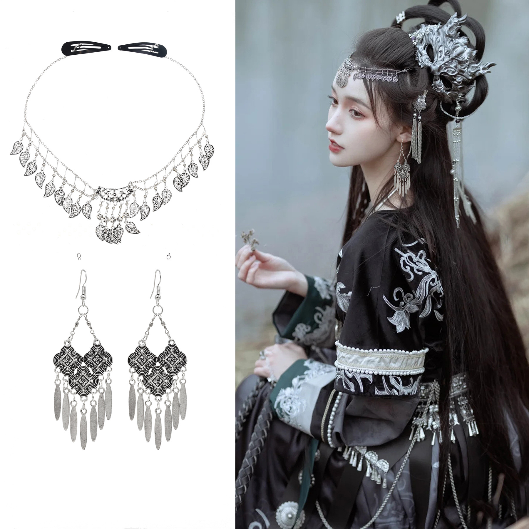 Retro ethnic universal commemorative earrings