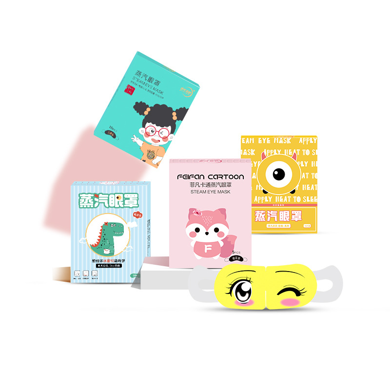 Venta al por mayor máscara de ojo de vapor de 10 piezas desechable lindo auto-calentamiento del sueño calefacción máscara de ojo de vapor fabricante