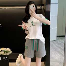 2025新款夏季时尚韩版短裤套装女休闲跑步服洋气减龄显瘦两件套潮