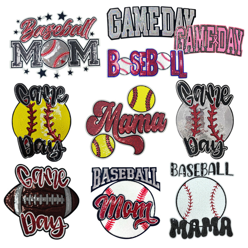 clothes patchsports series 28cm baseball football cloth sticker