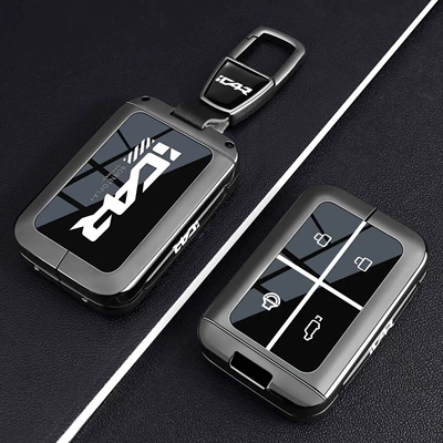 Suitable for Chery ICAR V23 key Car key bag - gunmetal-black-car-emblem-buckle